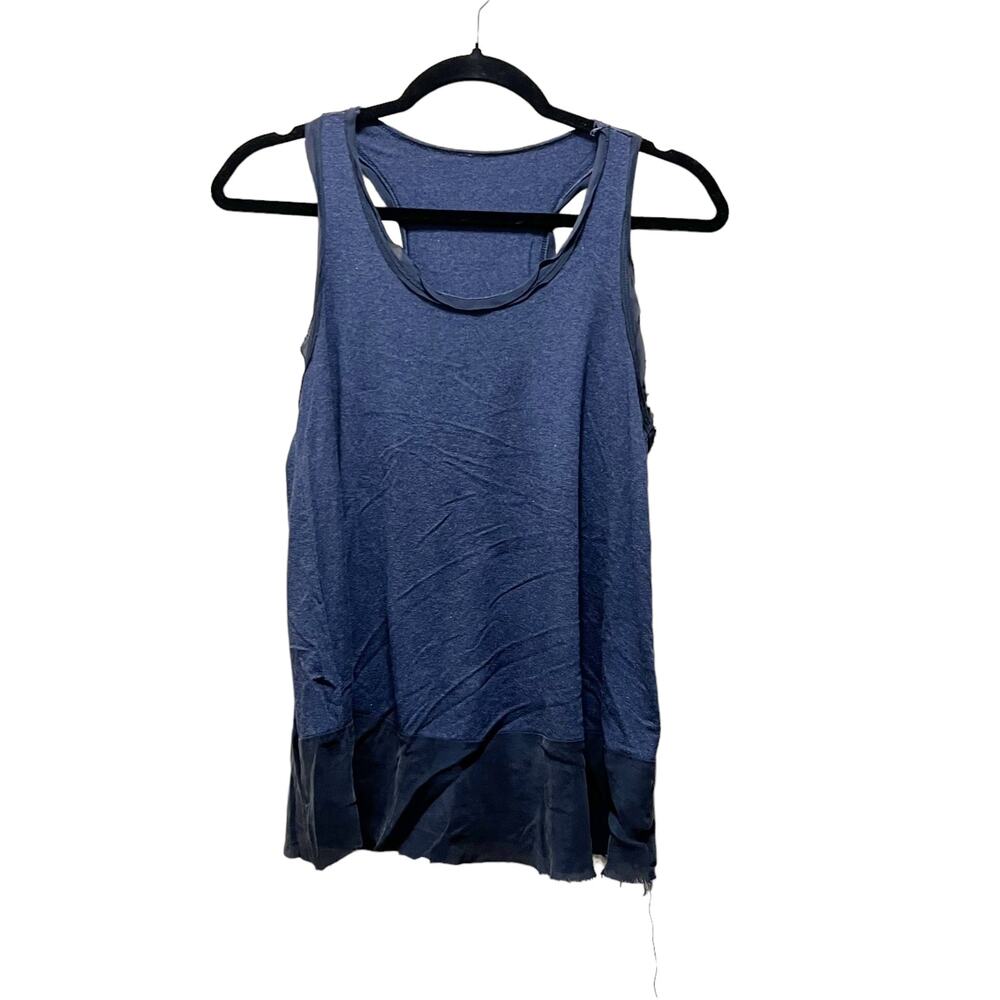 Only Hearts Helena Stuart Tank Top Navy Blue Scoop Neck Racerback Sz M